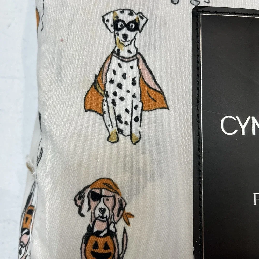 Cynthia Rowley Full Sheet Set Halloween Dogs Puppy Trick Or Treet Print 4 PC